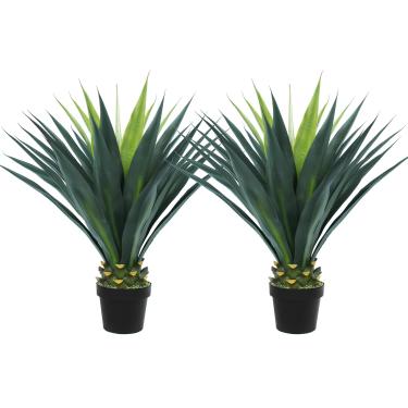 Imagem de Keeplush Planta de agave artificial de 90 cm, plantas de agave falsa de 96 cm de altura em vaso preto, planta de piso falso ao ar livre para varanda da frente, pátio, casa, escritório, porta, degrau