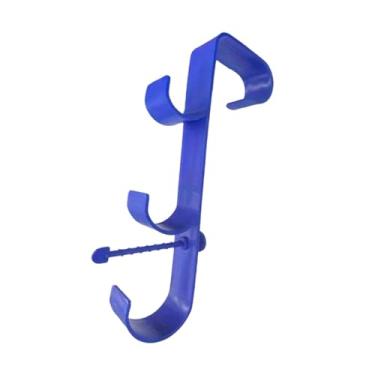 Imagem de IEUDNS Suporte para poste de piscina acima do solo, ganchos triplos, equipamento, organizador, suporte para rede de skimmer de folhas de piscina, gancho de, Azul, 1 Pc