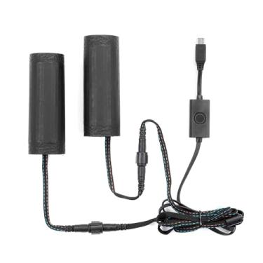 Imagem de KEMIMOTO Punhos aquecidos para quadriciclos, aquecedor de guidão tipo C ajustável de 5 níveis, à prova d'água IP67, almofadas de aderência aquecidas para motocicletas/quadriciclos de 22 mm