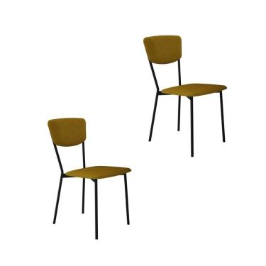 Imagem de Cadeira Vintage Retrô Fixa C-4 Pés 425 X 505 X 830 Mm C-2 Un.cy.mostarda Mostarda City