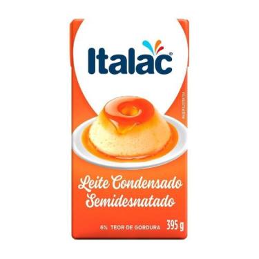 Imagem de Leite Condensado Semidesnatado Italac Tetra Pack 395g - Embalagem c/ 2