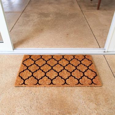 Imagem de Capacho Retangular Fibra De Coco Base PVC 75x45cm - Komeco - Arabesco