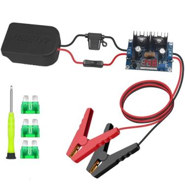 Imagem de Grampos de cabo de ligação compatíveis com bateria Makita de 18 V, bateria portátil de 2FT 14AWG, cabos de impulsionador automotivo para carro, equitação, partida de salto usando ferramenta (preto)