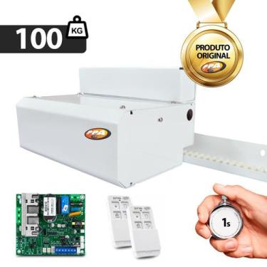 Imagem de Kit Motor Deslizante Ppa Porta Social Jetflex Abre 1s Crem 1,5m