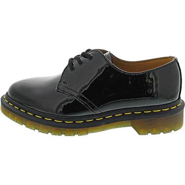 Imagem de Dr. Martens Oxford feminino 1461 W, preto, tamanho 39, Lâmpada preta patenteada, 38