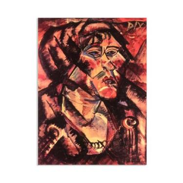 Imagem de Otto Dix Impressão em tela Retrato de uma Garota Valerie Pinturas otto Dix arte de parede arte famosa tela pôsteres para decoração de parede para quarto sala de estar 110 x 80 cm (109.2x78.7 cm