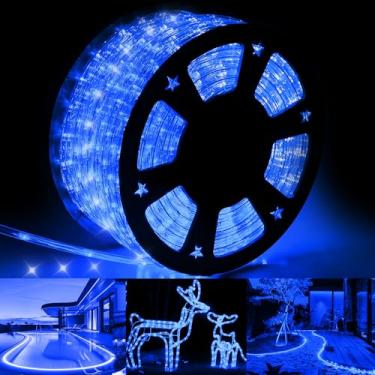 Imagem de 500 luzes de corda de LED para ambientes externos, 28 m/28 m, luzes de tubo de Natal à prova d'água, luzes de corda de fadas, 8 modos, decoração de corda de LED para árvore de Natal, festa, quarto