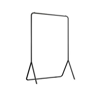 Imagem de ZzleoyuUUs-12 Suporte de casaco, suporte para pendurar roupas, chão, quarto, casa, varão, secagem, interior, casaco pequeno (preto, médio)