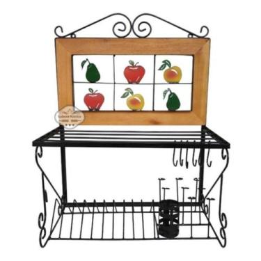 Imagem de Suporte Paneleiro Artesanal Frutas 60cm Sudeste Rústico