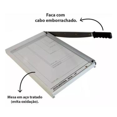 Imagem de Guilhotina de papel manual A3 46cm em aço para 20 Folhas - Cassmar 