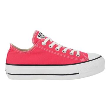 Imagem de Tênis Converse All Star Plataforma Ox - Cano Baixo, Casual, Dia a dia, Moda, Original. (Rosa Escuro, BR, Adulto, Numérico, 38)