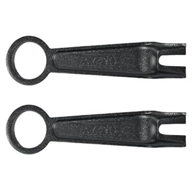 Imagem de RJIALIQF Pacote com 2 fogões de madeira 1307419A Bolt On Andiron Compatível com Vermont Castings Fogões a lenha Defiant Encore 2140 0028 2190 2550