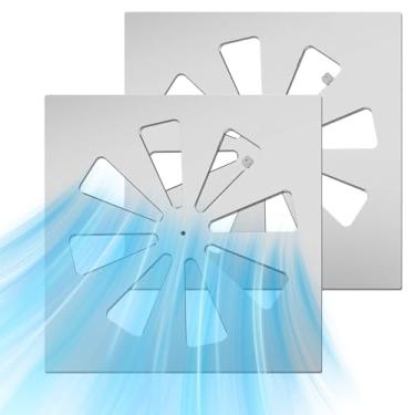 Imagem de Saillong Pacote com 2 capas ajustáveis de ventilação de ar condicionado de 61 x 61 cm, ideal para saídas de ar condicionado de teto de escritório e sistemas HVAC, defletor de ventilação versátil para