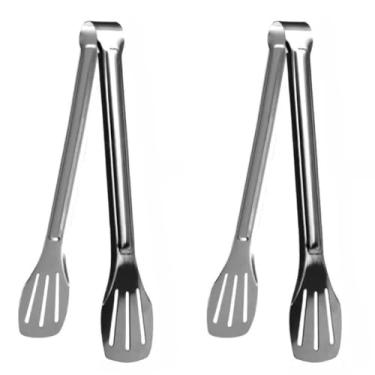 Imagem de Pegador Multiuso para Salada, Pães, Macarrão e Churrasco, Pinça Cozinha e Culinária, Inox Profissional Longo(2Pcs - 14 polegadas)