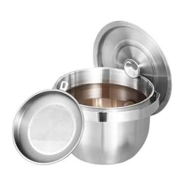 Imagem de Rrlihjgu Pote Para Fogueira - Utensilios De Cozinha Para Campismo Grande Panela Para Mochilagem | Acessórios de Cozinha e Utensílios com Tampa e Pegador para Casa Viagem Piquenique Caça Churrasco