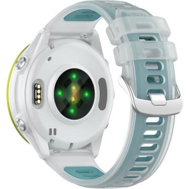 Imagem de Miimall Compatível com pulseiras Garmin Forerunner 570, pulseiras de reposição de TPU respiráveis de 20 mm e 22 mm para Garmin Forerunner 570 de 42 mm e 47 mm, Forerunner 55, 165, 245, 245 Music, 645