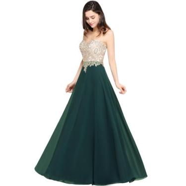 Imagem de Vestido BABYONLINE D.R.E.S.S., dama de honra vintage, verde escuro