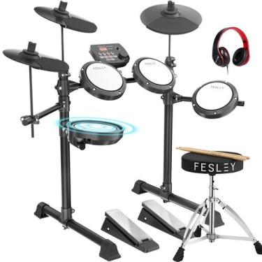 Imagem de Conjunto de tambores elétricos Fesley FED150W com Bluetooth e MIDI