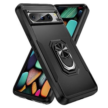 Imagem de SORAKA Capa para Google Pixel 8 Pro com anel de apoio para os pés Capa rígida de PC Capa de TPU macio para amortecedores Capa Google Pixel 8 Pro Capa robusta