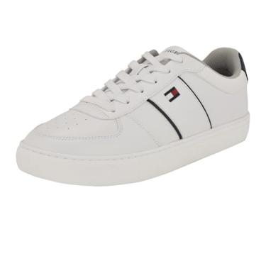 Imagem de Tommy Hilfiger Tênis masculino Baffie, Branco/Azul-marinho 140, 43