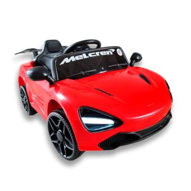 Imagem de Carrinho Elétrico Infantil 6V Sport Luxo Vermelho com Controle Remoto, Farol de LED, Marcha Ré e Design Esportivo