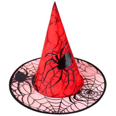 Imagem de Chapéu De Bruxa Halloween Com Aranhas Para Festas a Fantasia