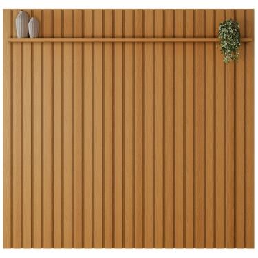 Imagem de Painel Ripado Madeira para Sala Quarto 228cm Wise B01 Cinamomo - Lyam Decor