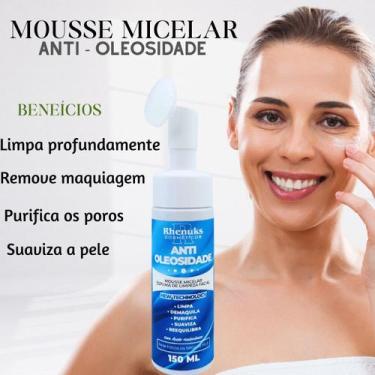 Imagem de Mousse Micelar Facial Rhenuks Anti Oleosidade 150ml  Limpeza e Equilíb
