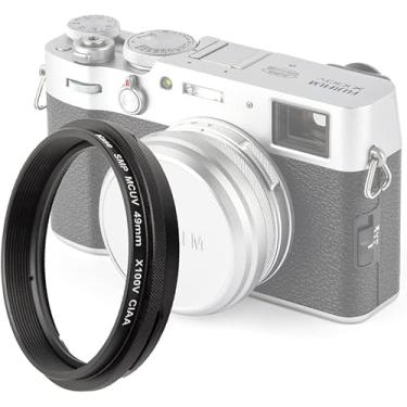 Imagem de Kase Filtros de lente de proteção UV III MCUV para câmera Fujifilm X100 Series X100/X100S/X100F/X100T/X100V/X100Vi, vidro óptico HD, nano revestimento à prova d'água - moldura preta