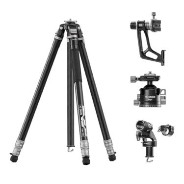 Imagem de YC Onion Tako T23 Trípode para Câmera, Kit Cabeça Esférica BC44, Cabeça Gimbal & Rig Over Head | Design One-Flip, Leve & Plegável, Fotos Multi-Angulo para Viagens/Fotografia Outdoor