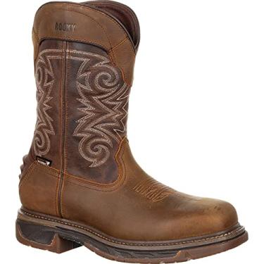 Imagem de ROCKY Bota Western impermeável Iron Skull Composite Toe, Chocolate marrom médio, 9 Wide
