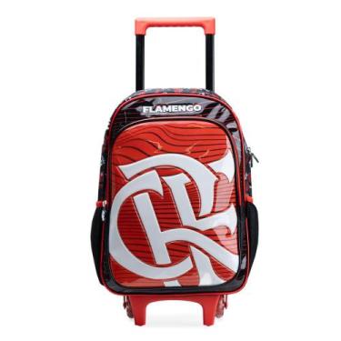Imagem de Mochila de Rodinha do Flamengo Masculina Oficial - Bagaggio, Kit