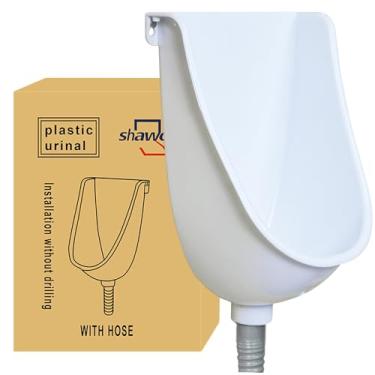 Imagem de Mictório de garagem sem água para homens Mictórios de plástico para homens, desviador de urina urinol ao ar livre mictórios montados na parede para homens banheiro, sem perfuração de perfuração