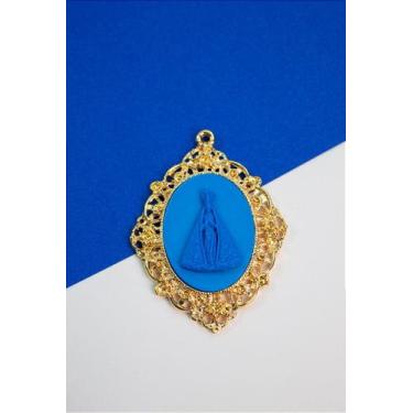 Imagem de Pingente Religioso Medalha Aparecida - 01 Unidade de Bijuteria Fina - 