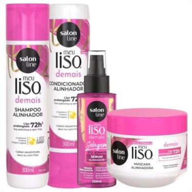 Imagem de Kit Salon Line Meu Liso Demais: Shampoo, Condicionador, Máscara Capila