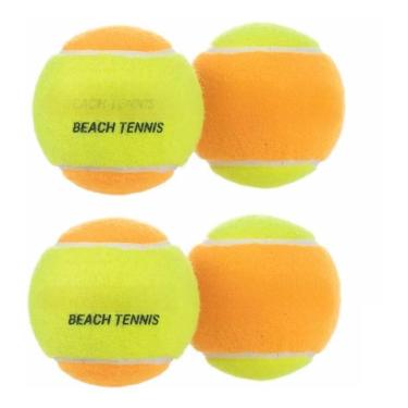 Imagem de Bola De Beach Tennis Kit 4 Bolinhas Profissional Certificado