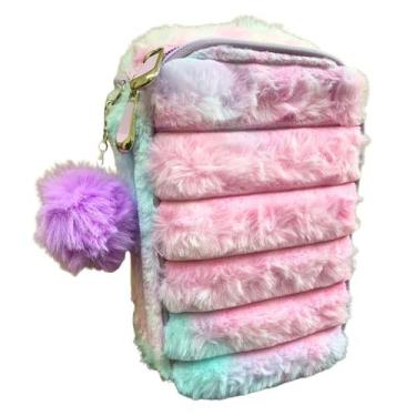 Imagem de Estojo Box Case Pelúcia Pompom Grande - DaTerra - Da Terra