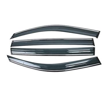 Imagem de GRJQRKHZ Defletor de janela lateral de carro para M&azda 5 Premacy 2005-2010 Weathershied viseira de porta vento sol proteção chuva janela lateral defletores de vento