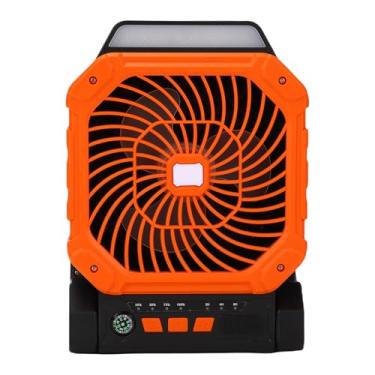 Imagem de Garosa Ventilador Solar de Acampamento, Ventilador Portátil Com Painel Solar, 4 Modos de Velocidade, Bateria Recarregável de 7800mAh para Camping, Atividades Ao Ar Livre