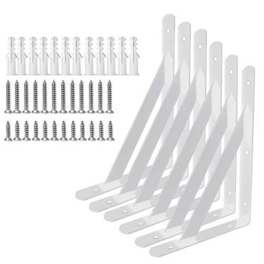 Imagem de Suportes de prateleira Medach Heavy Duty Wall Mount Steel (branco)