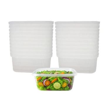 Imagem de Pote Para Salada Marmita Freezer Microondas 20 Unidades 250ml - Brasil