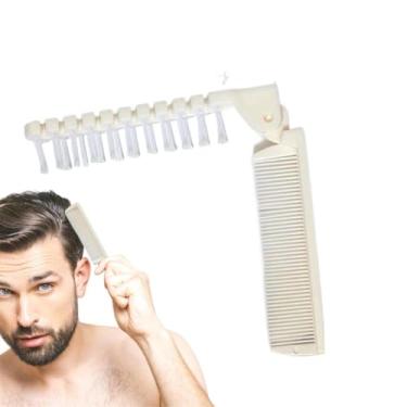 Imagem de 1 pente masculino de cabelo longo amarelo dobrado, antiestático, sem nó, portátil feminino, portátil, fofo, especial para penteados