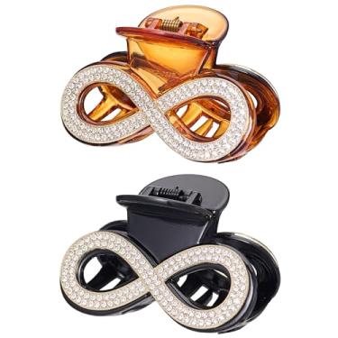 Imagem de SINIDE Grampos de cabelo de strass, clipes de garra de cristal clipe de mandíbula de acrílico antiderrapante para cabelo comprido grosso, acessórios de plástico para mulheres, prendedor de fixação