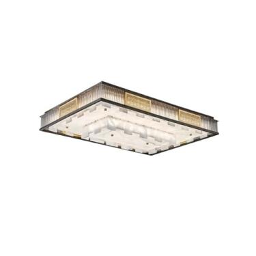 Imagem de Luz de teto Luminária de teto retangular mármore luxo para quarto, sala jantar e estudo