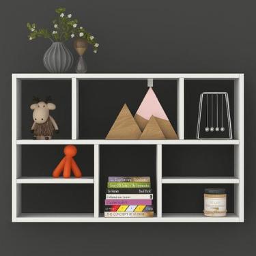 Imagem de Prateleira decorativa Moderna de Parede 80x90x20cm para Sala Organizad