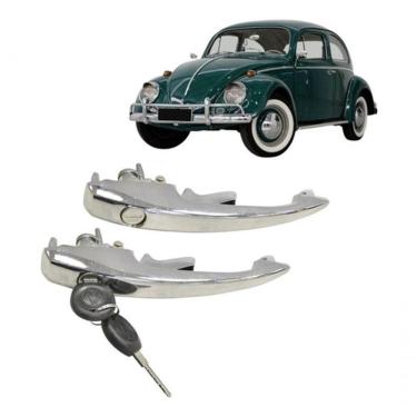Imagem de Par Maçaneta Externa Cromada C/ Chave Fusca 78 A 96 2 Portas - Un / 2 [f103]