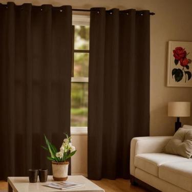 Imagem de Cortina Para Varão Tecido Rustico 2,60x3,40 Grande de Sala Quarto - Ar