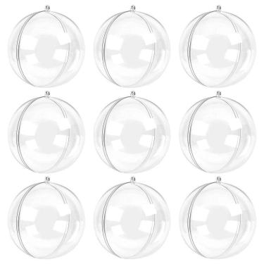 Imagem de Bola De Natal Transparente 5cm - 9 Unidades