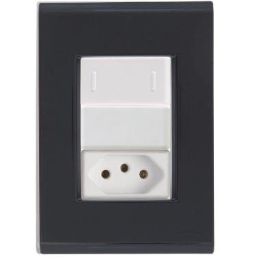 Imagem de Interruptor E Tomada 20a Liz Grafite Tramontina Completo Pronto Tramontina