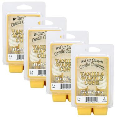 Imagem de Our Own Candle Company Cera Derretida Premium, Aroma De Casquinha Waffle Baunilha, 6 Cubos, 2,4 Oz (Pacote Com 4)